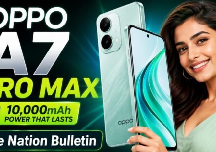 OPPO A7 Pro Max smartphone with a massive 10,000mAh battery and premium design.
