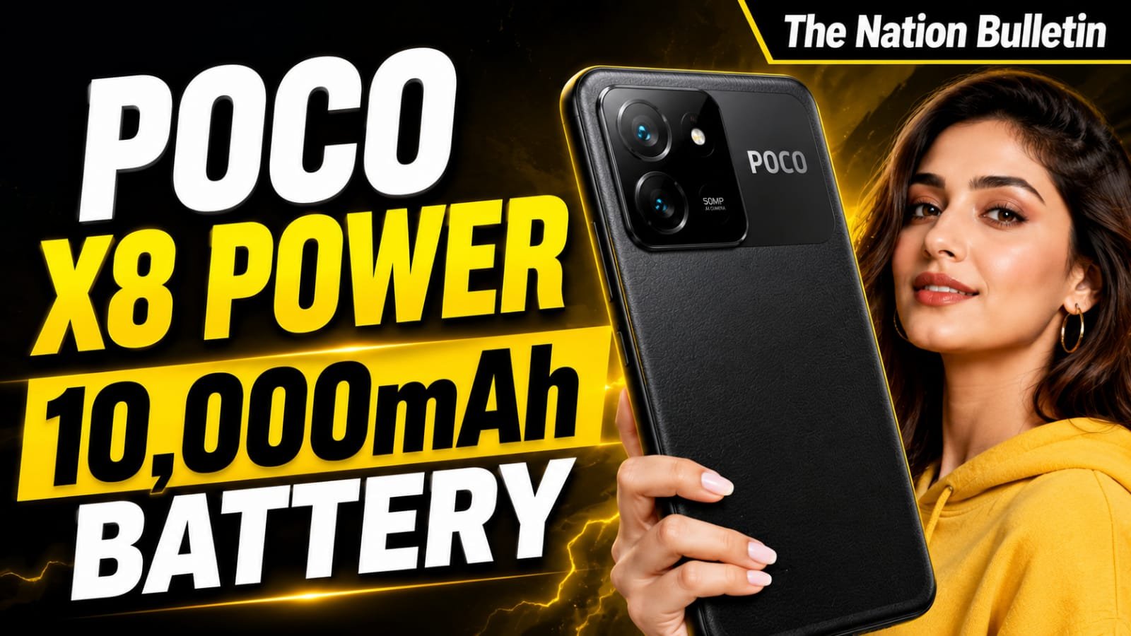 POCO X8 Power tipped with 10000mAh battery for India launch