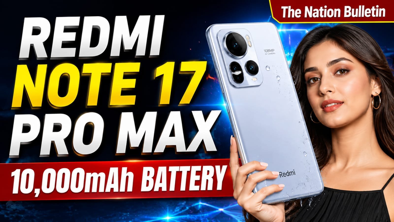 Redmi Note 17 Pro Max with 10,000mAh battery and 100W charging