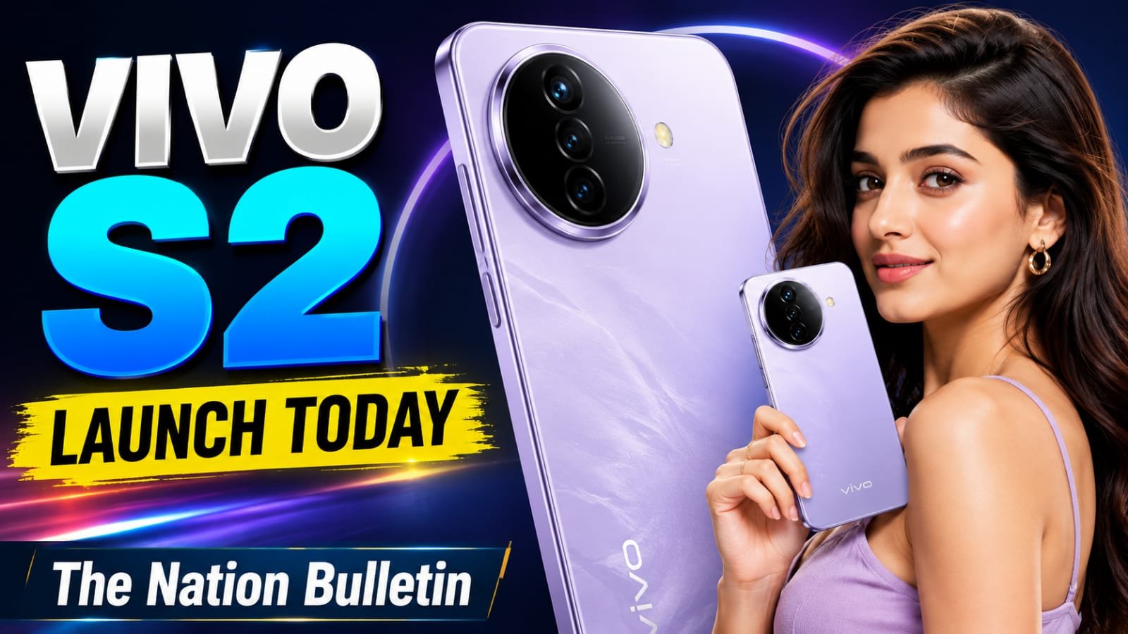 Vivo S2 smartphone with premium design and redesigned rear camera module ahead of today's official launch.
