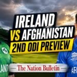 Ireland and Afghanistan captains ahead of the 2nd ODI at Bready Cricket Club.