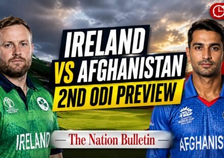 Ireland and Afghanistan captains ahead of the 2nd ODI at Bready Cricket Club.
