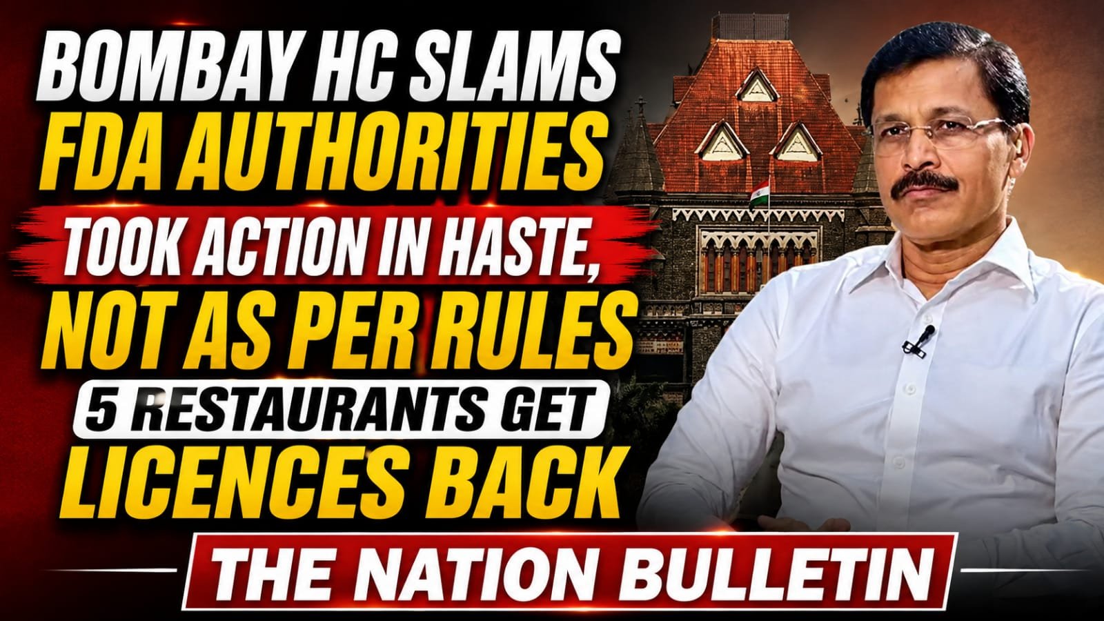 Bombay HC Restores 5 MCA Food Licences After 88% Compliance Bombay High Court FDA case involving MCA food licences and Maharashtra FDA action