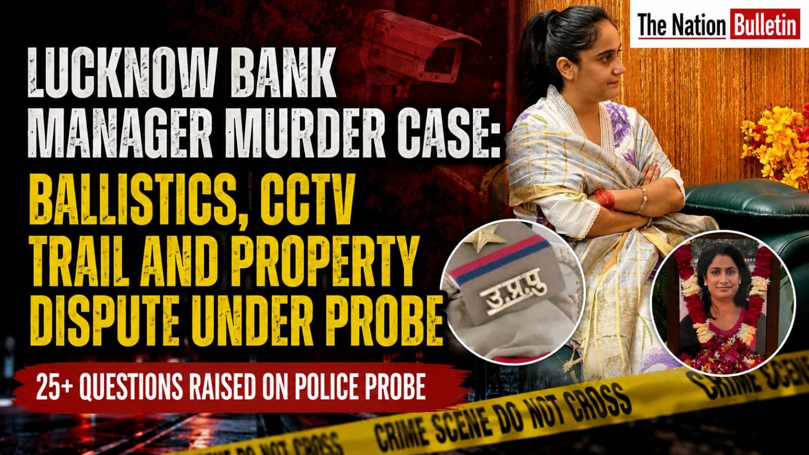 Lucknow bank manager murder case investigation involving ballistic tests, CCTV footage and recovered firearms