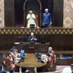 Proceedings in Parliament during the Monsoon Session as Lok Sabha passes the MSME Development (Amendment) Bill, 2026 amid opposition protests.