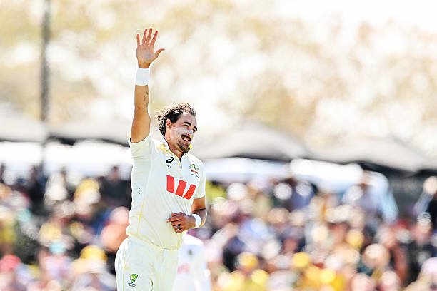 Australia vs Bangladesh 2nd Test: Starc Takes 10 Wickets Mitchell Starc celebrates during Australia vs Bangladesh 2nd Test after taking 10 wickets in Mackay
