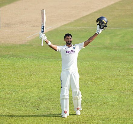 Devdutt Padikkal celebrates maiden Test century during India vs Sri Lanka Galle Test
