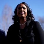 Lisa Cook outside the US Supreme Court amid Trump removal effort