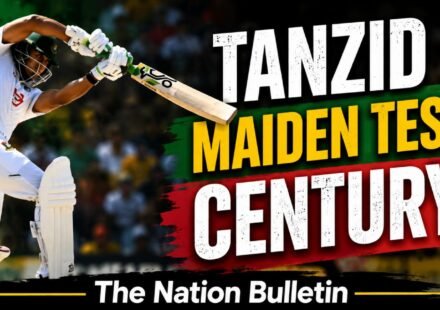 Tanzid Hasan celebrates maiden Test century against Australia