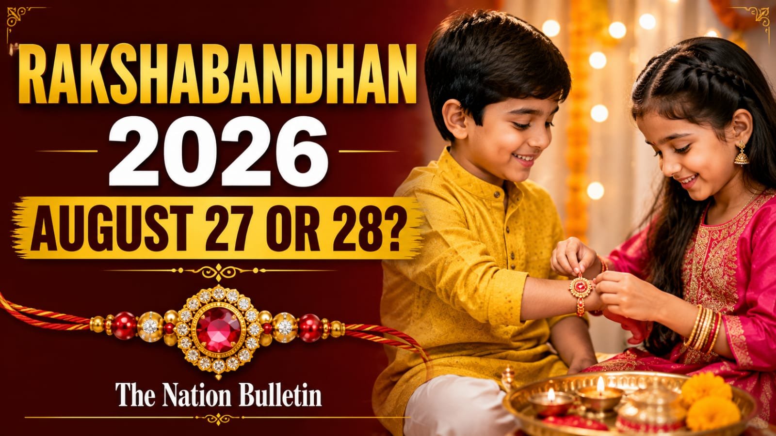 Rakshabandhan 2026: August 27 or 28? Know the Correct Date and Rakhi Muhurat Rakshabandhan 2026 date and Rakhi tying Muhurat on August 28