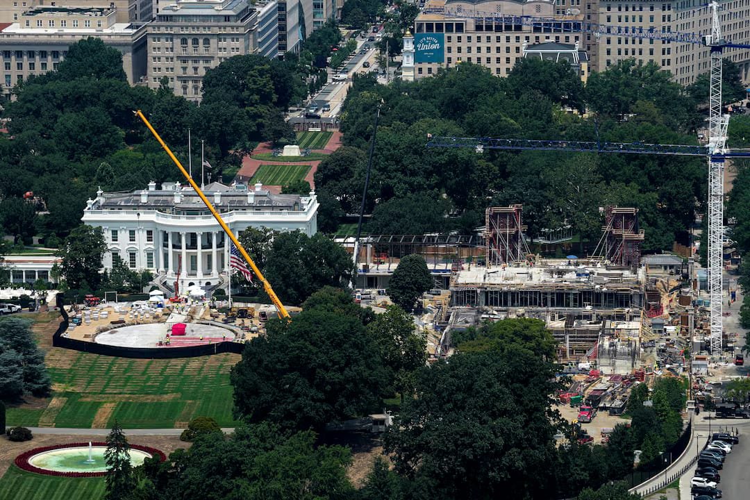 Trump White House ballroom project construction after US appeals court ruling