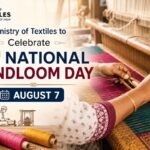 President Droupadi Murmu and handloom weavers during the National Handloom Day 2026 celebration in New Delhi.