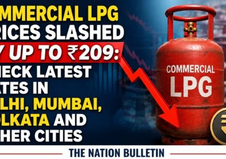 Commercial LPG cylinders with updated city-wise LPG prices effective from August 1, 2026.