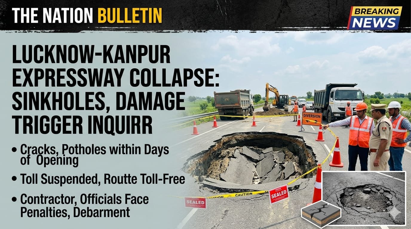 Lucknow-Kanpur Expressway Faces Major Pavement Damage